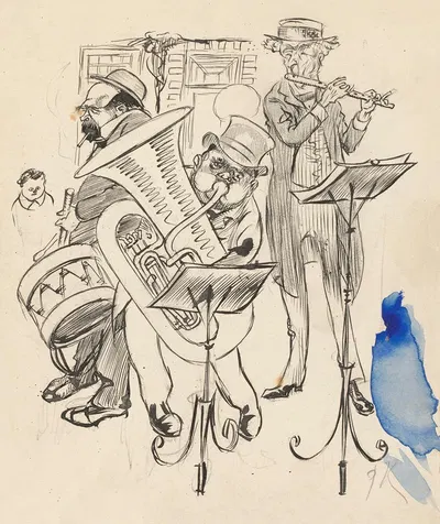 Drie muzikanten by Patricq Kroon, 1920-1930 — digital art print download