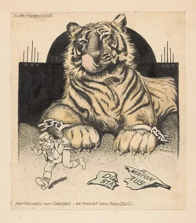 Видение Ганди; побег Джона Булла by Патрик Круун, 1920-1935 — digital art print download