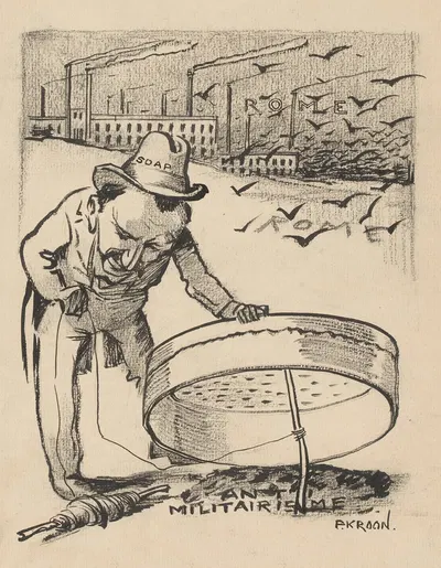 Ян Шапер и антимилитаризм. Птицелов by Патрик Круун, 1920-1930 — digital art print download