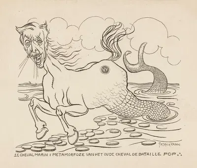 Морская лошадь; метаморфоза старой боевой лошади by Патрик Круун, 1920-1930 — digital art print download