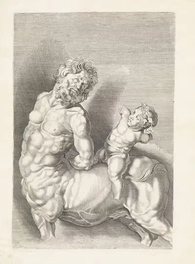 Античная статуя 'Прирученный кентавр' by Паулюс Понтий, 1616 - 1657 — digital art print download