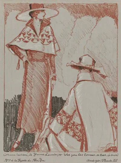 Costume tailleur, de Jeanne Lanvin et robe pour les courses, de Beer by Porter Woodruff, 1921 — digital art print download