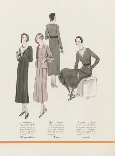 Art – Goût – Beauté – Promeneuse, Nice, Printemps by R. Drivon, 1931 — digital art print download
