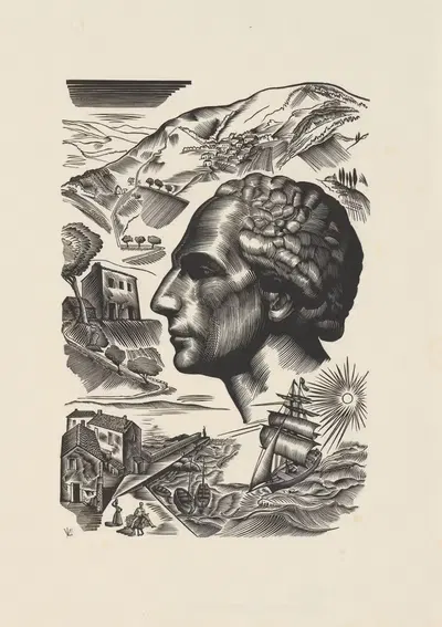 Portrait of a man by Valentin le Campion — digital art print download