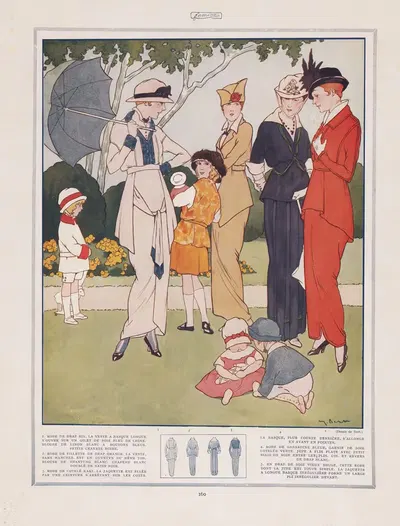 Fémina, La Mode en Couleurs by Victor Lhuer, 1914 — digital art print download