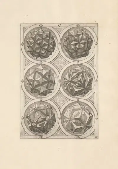 Перспектива регулярных тел Пл.16 by Венцель Ямницер, 1568 — digital art print download
