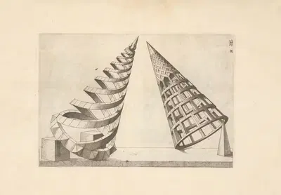 Перспектива регулярных тел (Perspective of regular solids) Пл.40 by Венцель Ямницер, 1568 — digital art print download