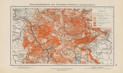 Плодородие почвы Германской империи, 2. Западная Германия by Эрнст Фридрих, 1926 — digital art print download