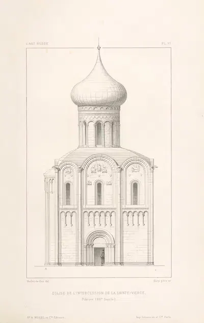 Церковь Покрова Пресвятой Богородицы (XII век) by Южен-Эммануэль Виолет-ле-Дюк, 1877 — digital art print download