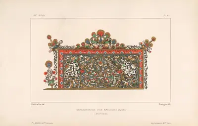 Орнаментация русского манускрипта (XVII век) by Южен-Эммануэль Виолет-ле-Дюк, 1877 — digital art print download