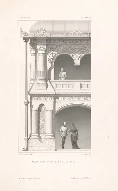 Угол портала с двумя этажами by Южен-Эммануэль Виолет-ле-Дюк, 1877 — digital art print download