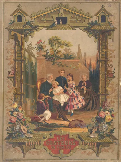 Сказочники в семье – Обложка by Франсуа Гренье, 1860 — digital art print download
