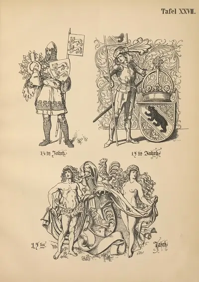 Геральдический справочник для друзей искусства гербов Пл.26 by Эмиль Дёплер, 1893 — digital art print download