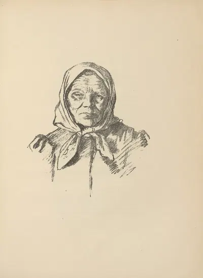 Старая литовская крестьянка by Германн Струк, 1916 — digital art print download