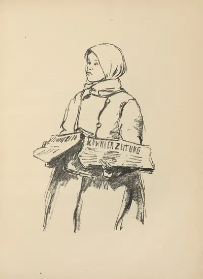 Литовская газетная девочка by Германн Струк, 1916 — digital art print download