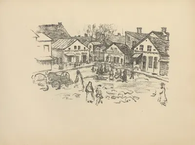 Рыночная площадь в Лиде by Германн Струк, 1916 — digital art print download