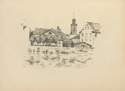 Уферштрассе в Митау by Германн Струк, 1916 — digital art print download
