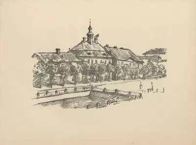 Ратуша в Митау by Германн Струк, 1916 — digital art print download