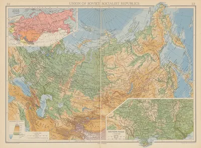 Union Of Soviet Socialist Republics by John George Bartholomew, 1942 — digital art print download
