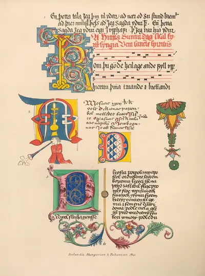 Исландские, богемские и венгерские манускрипты by Джон Обадия Уэствуд, 1845 — digital art print download