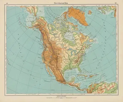 Nordamerika by Carl Diercke, 1930 — digital art print download
