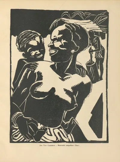 Ян ван Клемпут – Конголезская материнство by Сандер Пьеррон, 1931 — digital art print download