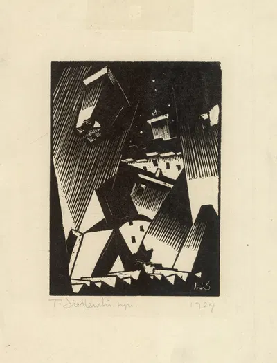 Въезд by Тадеуш Чешлевский, 1924 — digital art print download