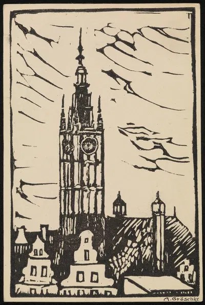 Панорама Кафедрального собора by А. Грёшке, 1945 — digital art print download