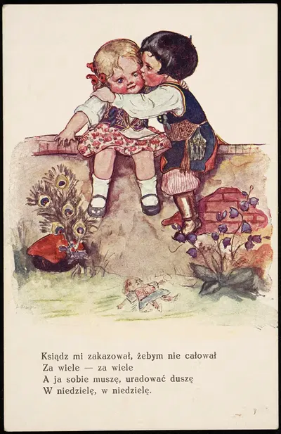 Священник запретил мне целоваться, слишком много – слишком много by А. Урсын, 1927-1936 — digital art print download
