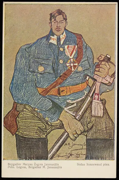 Бригадир Мариан Жегота Янушайтис by Чеслав Стефан Сонневенд, 1918-1930 — digital art print download