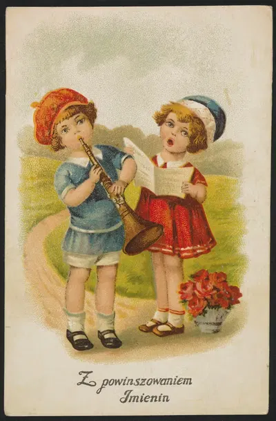 С поздравлением с именинами by Хефнер К. и Бергер Дж., 1934 — digital art print download