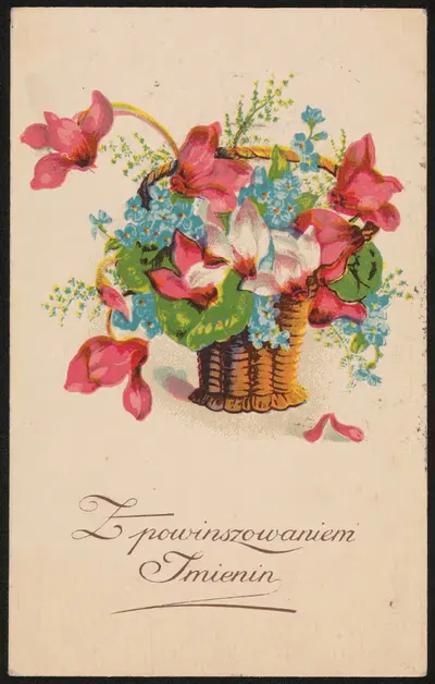 С поздравлением с именинным днем by Хефнер К. и Бергер Дж., 1946 — digital art print download