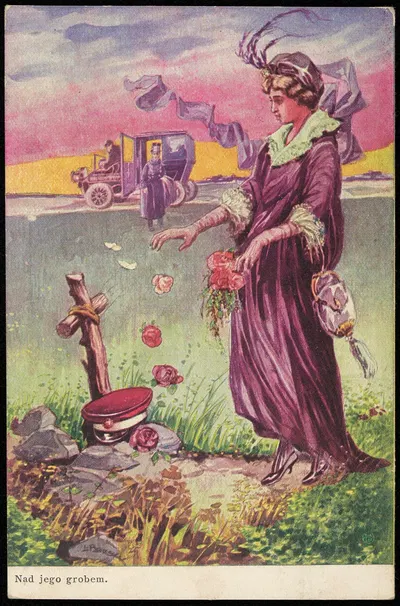 Nad jego grobem by Leonard Barski, 1915 — digital art print download