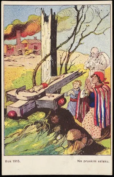 Rok 1915. Na pruskim szlaku by Leonard Barski, 1915 — digital art print download