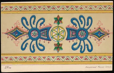 Wzór ludowych zdobień by Marian Szulc, 1906 — digital art print download