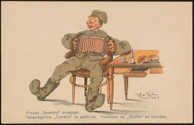 Председатель 'Совета' работает by Владислав Кюhn, 1918 — digital art print download