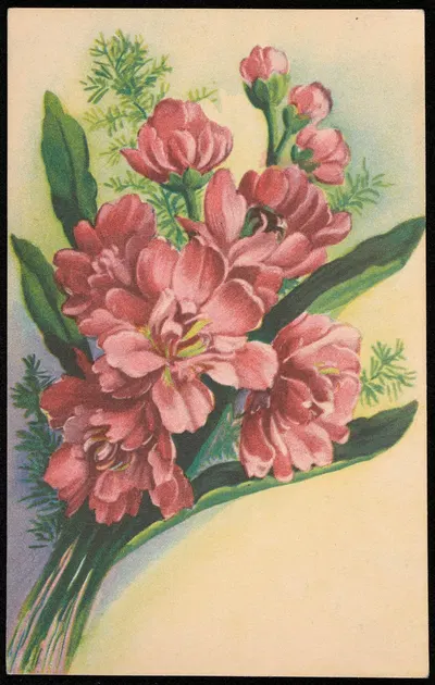 Букет розовых цветов by Изд. Фр. Карпович, 1938 — digital art print download