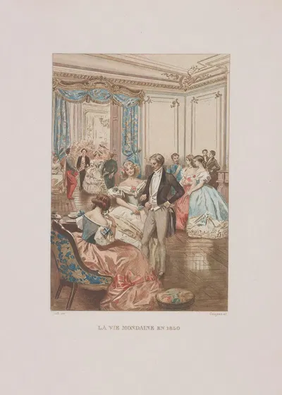 Светская жизнь в 1850 году by Альберт Линч — digital art print download
