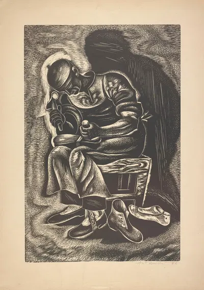 Портной за работой by Антони Кудла, 1943 — digital art print download