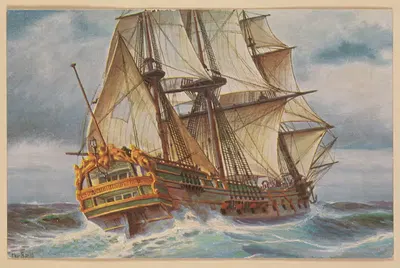 Русский военный корабль, вторая половина 17 века by Кристофер Раве — digital art print download