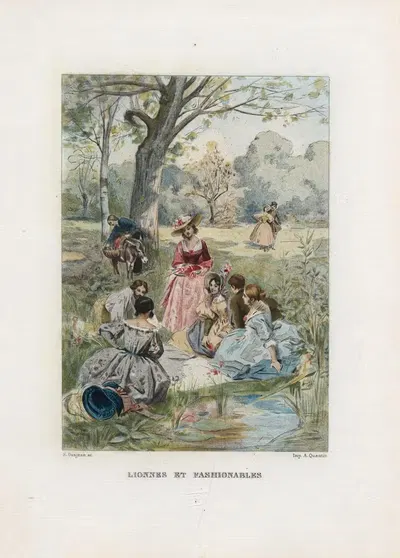 Львицы и модные by Южен Гожан, 1886 — digital art print download