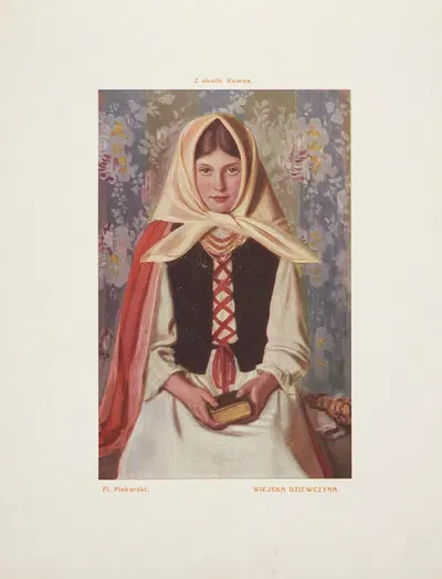 Деревенская девушка by Флориан Пекарский, 1916 — digital art print download