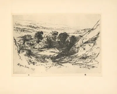 Nine Barrow Down by Francis Seymour Haden — digital art print download