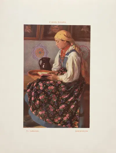 Девушка by Францишек Лубеньский, 1916 — digital art print download