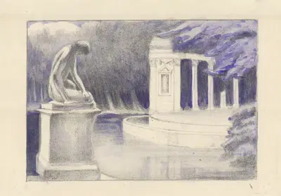 Театр на острове в Лазенках в Варшаве by Францишек Седлецкий, 1934 — digital art print download