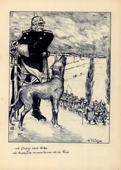 Le Drang nach Osten by Georges d'Ostoya, 1915 — digital art print download