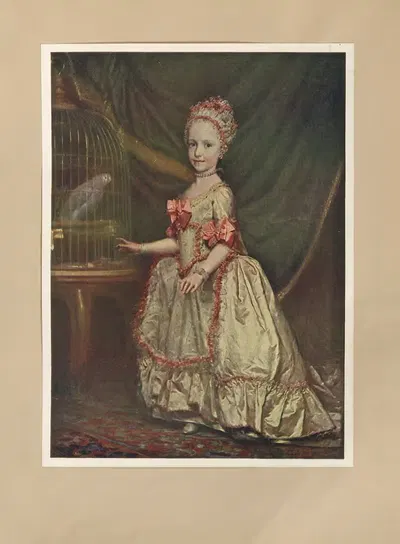 Princess with a Parrot – Mengs by Haldane Macfall, 1909 — digital art print download