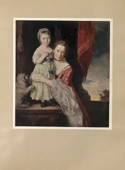 Георгина, графиня Спенсер, и дочь – Рейнольдс by Халдейн Макафалл, 1909 — digital art print download