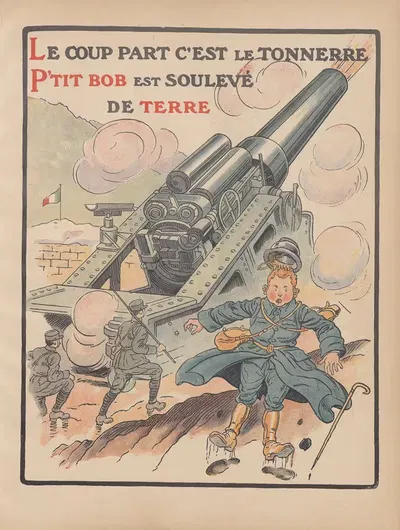 Le coup part c'est le tonnerre P'tit Bob est souleve de terrè by Henri Lanos, 1917 — digital art print download