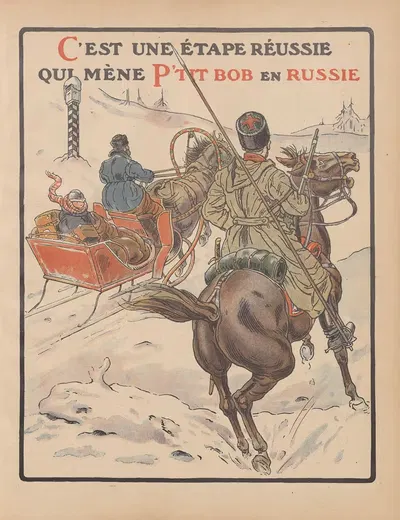 Это успешный этап, который ведет П'tит Боба в Россию by Анри Ланос, 1917 — digital art print download